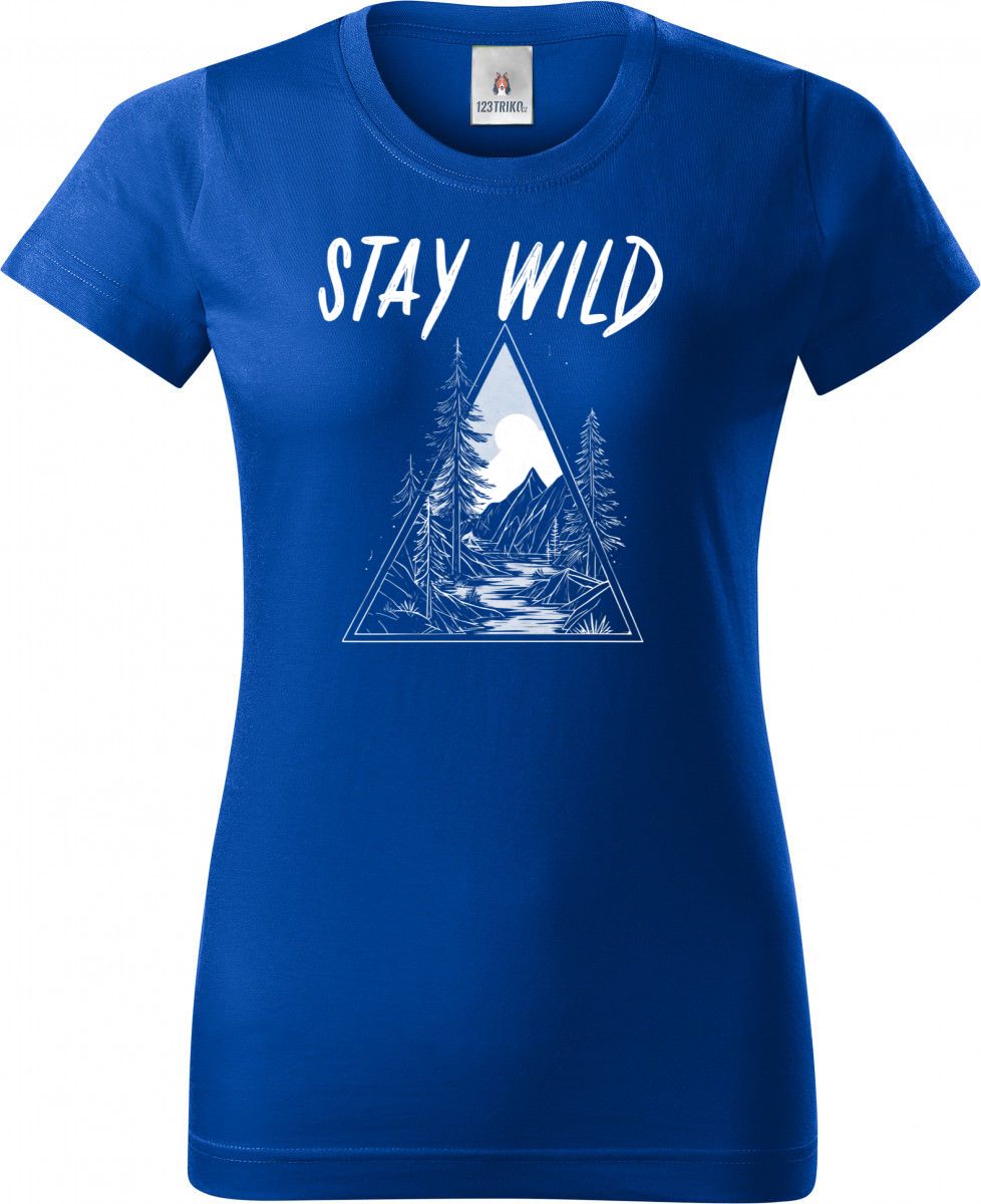 Stay Wild, V2, bílý potisk