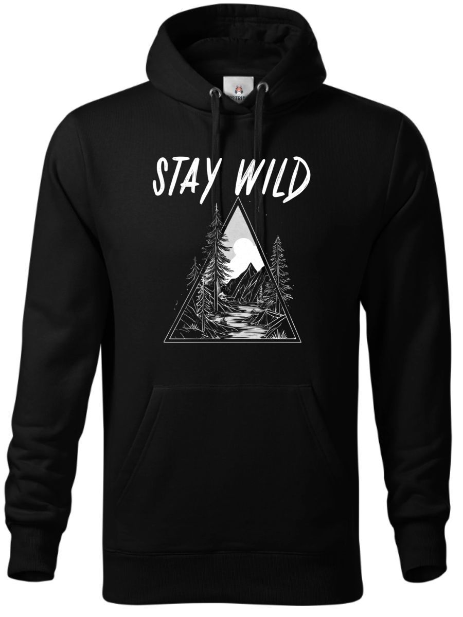 Stay Wild, V2, bílý potisk