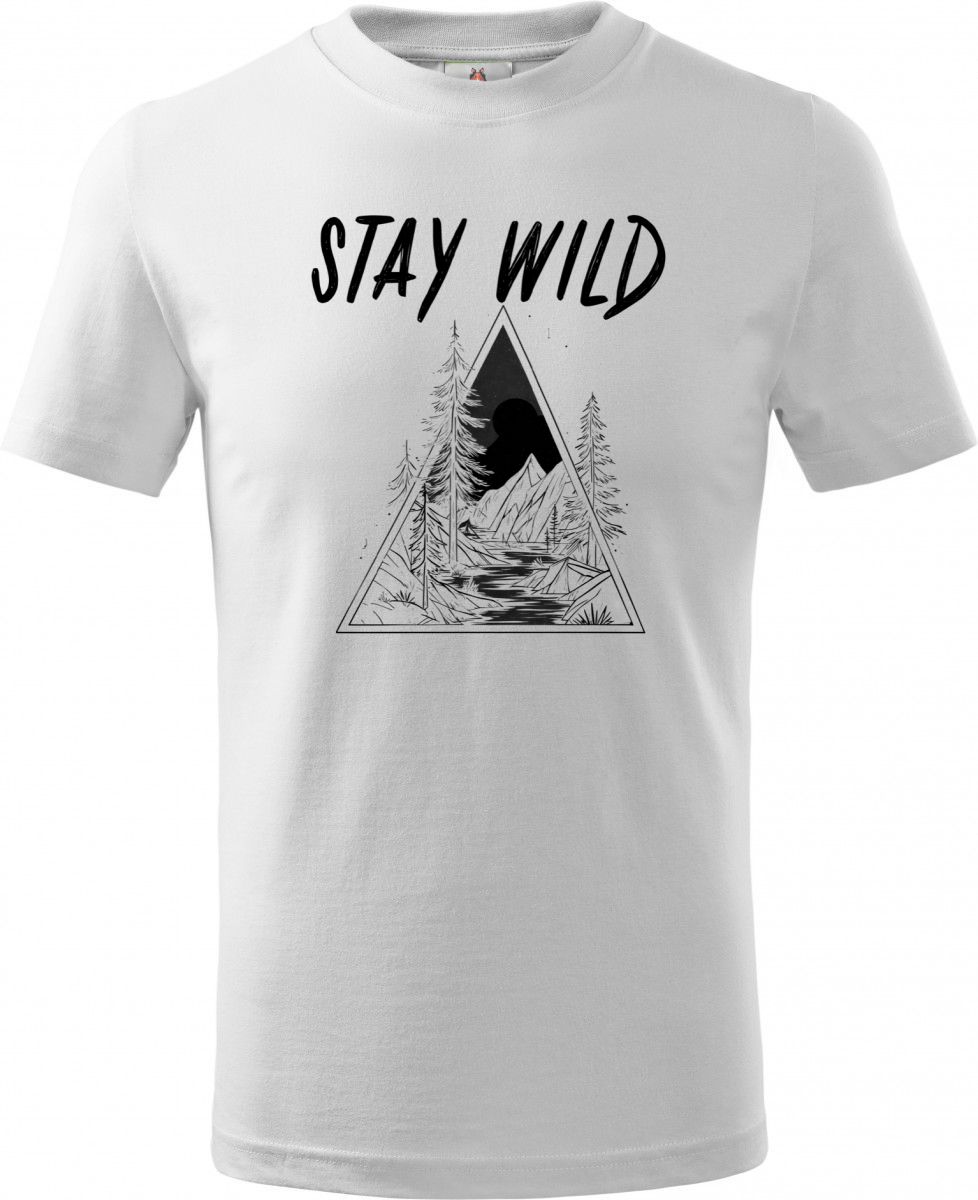 Stay Wild, V2, černý potisk