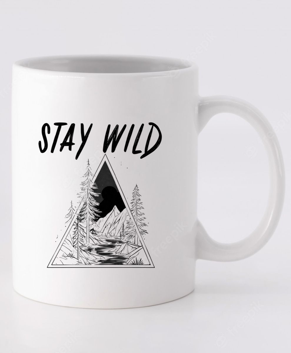 Stay Wild, V2, černý potisk