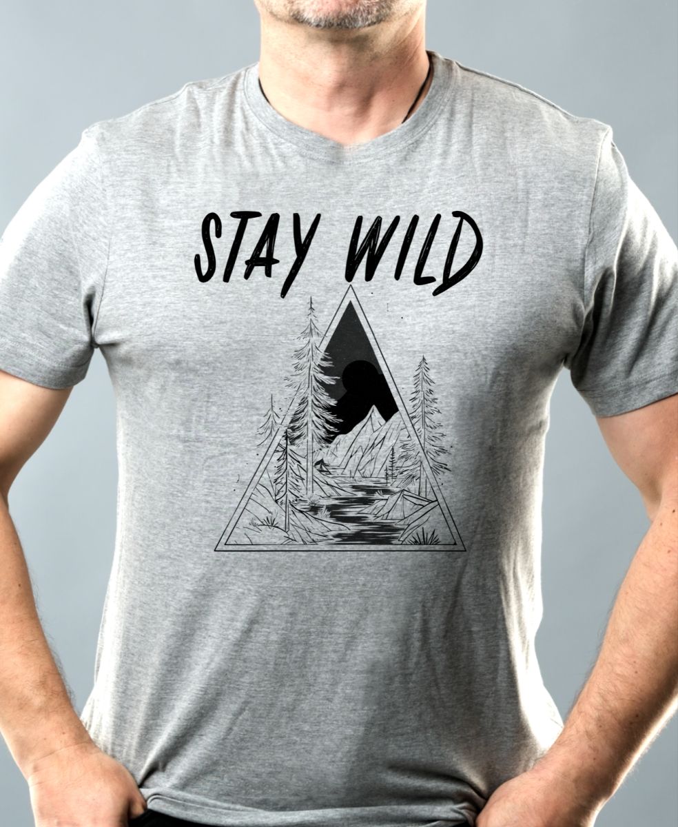 Stay Wild, V2, černý potisk