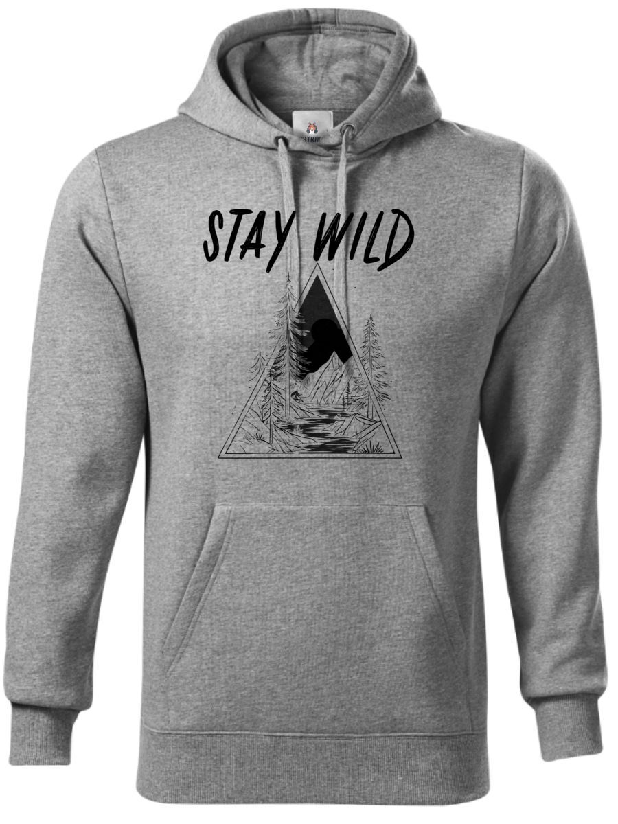 Stay Wild, V2, černý potisk