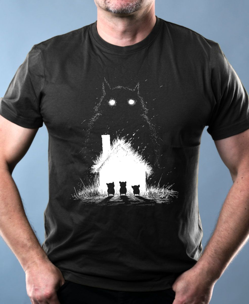 Strašidelná pohádka Tři prasátka, V1, bílý tisk Strašidelná pohádka Tři prasátka, V1, bílý tisk