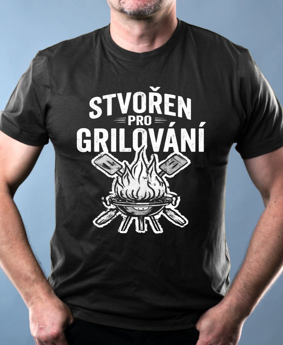 Stvořen pro grilování, V1, bílý tisk