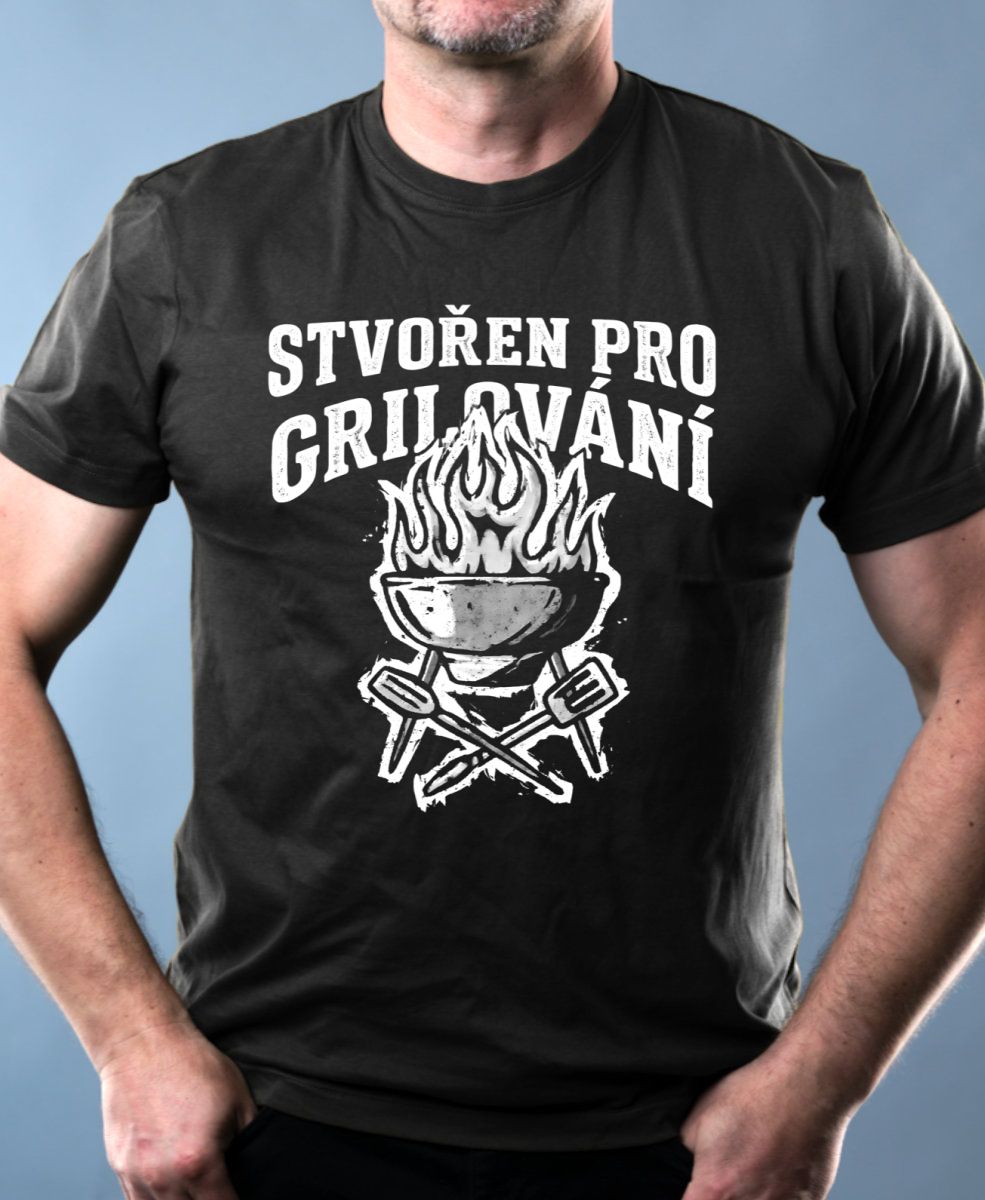 Stvořen pro grilování, V2, bílý tisk