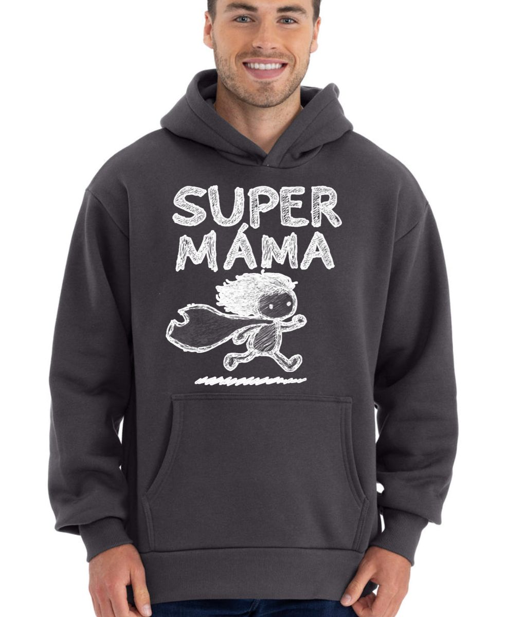 Super máma, bílý potisk