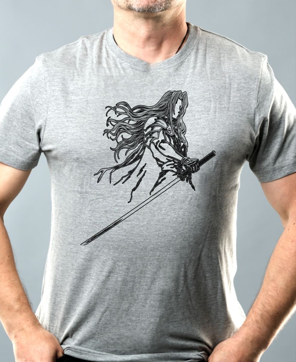 Temný šermíř, černý tisk