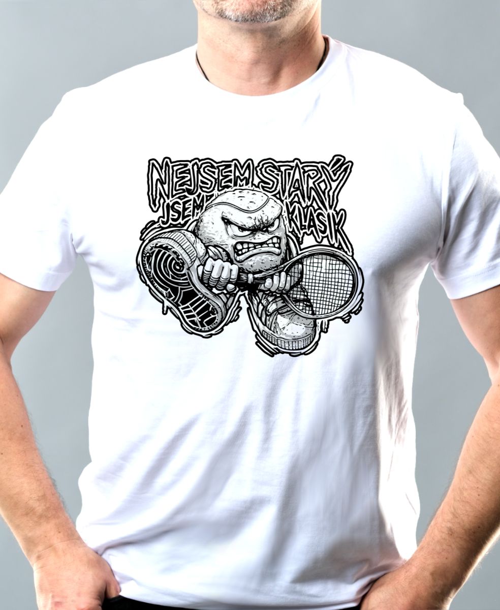 Tenisový drsňák, černý tisk