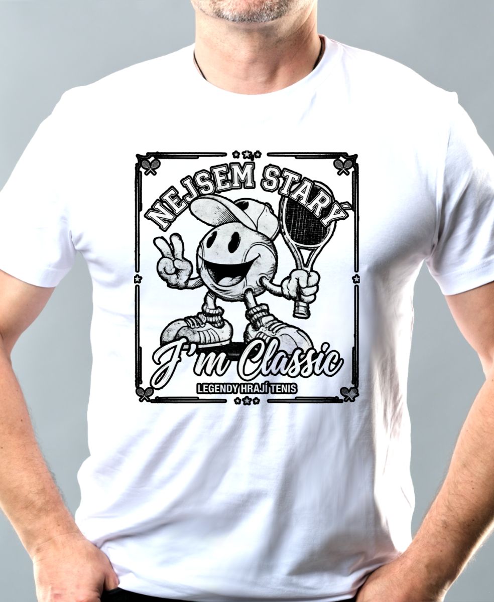 Tenisový klasik, černý tisk