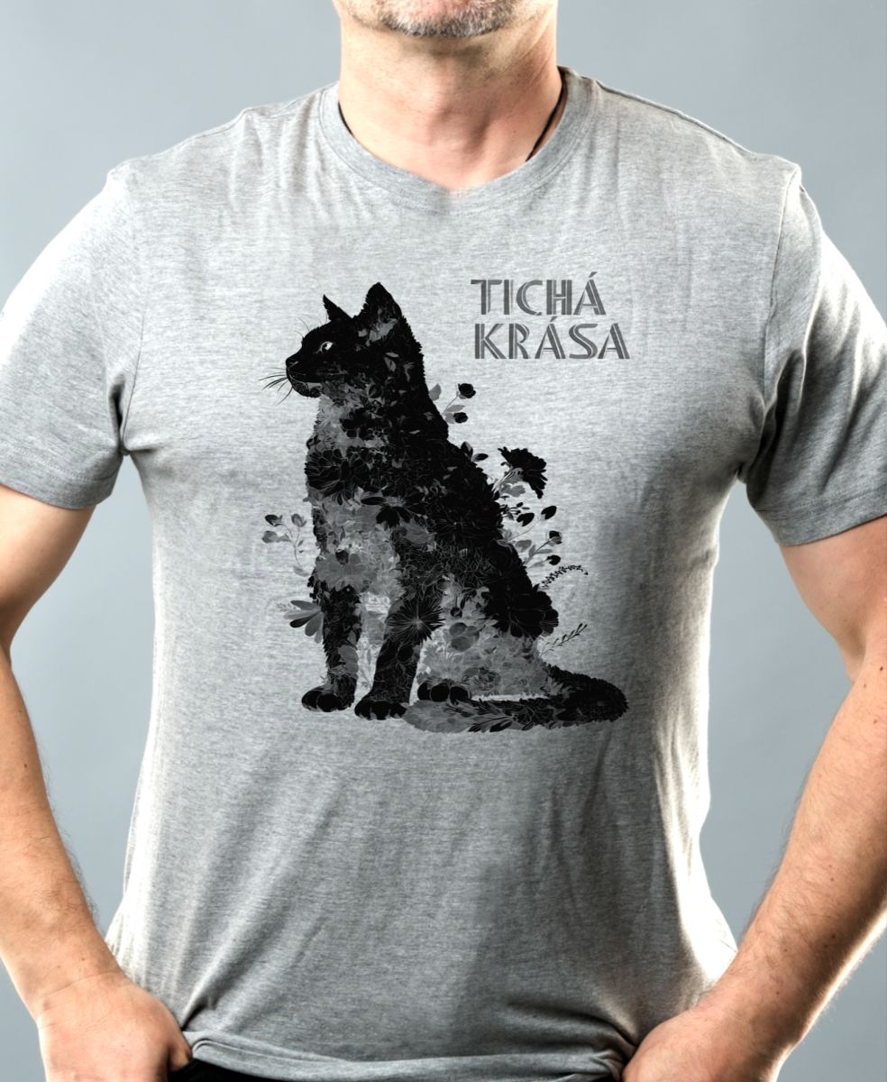 Tichá krása, kočka, černý potisk
