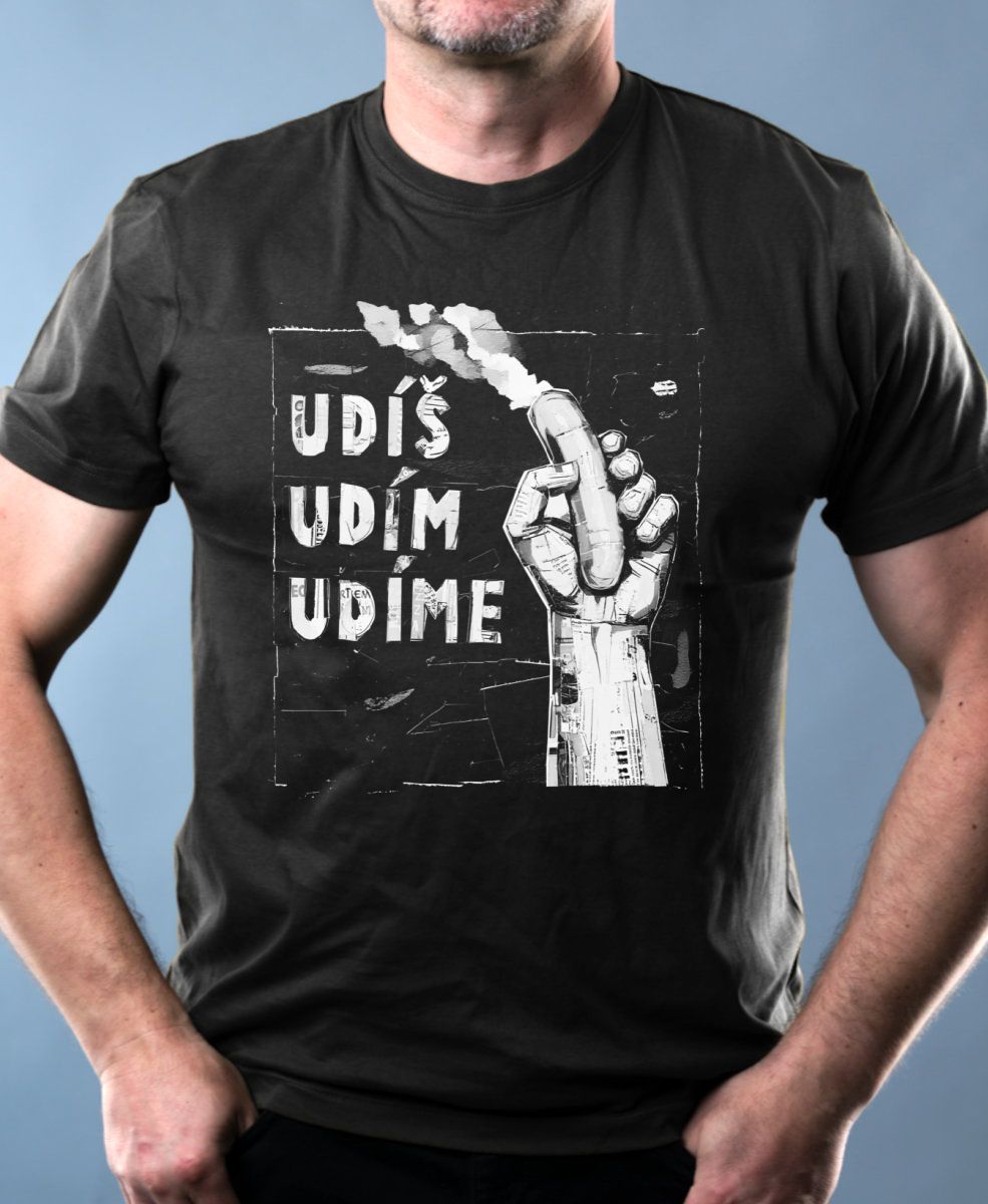 Udíš, udím, udíme, bílý tisk