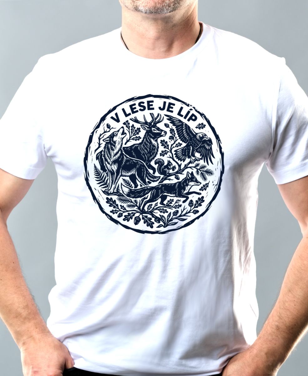 V lese je líp, černý tisk