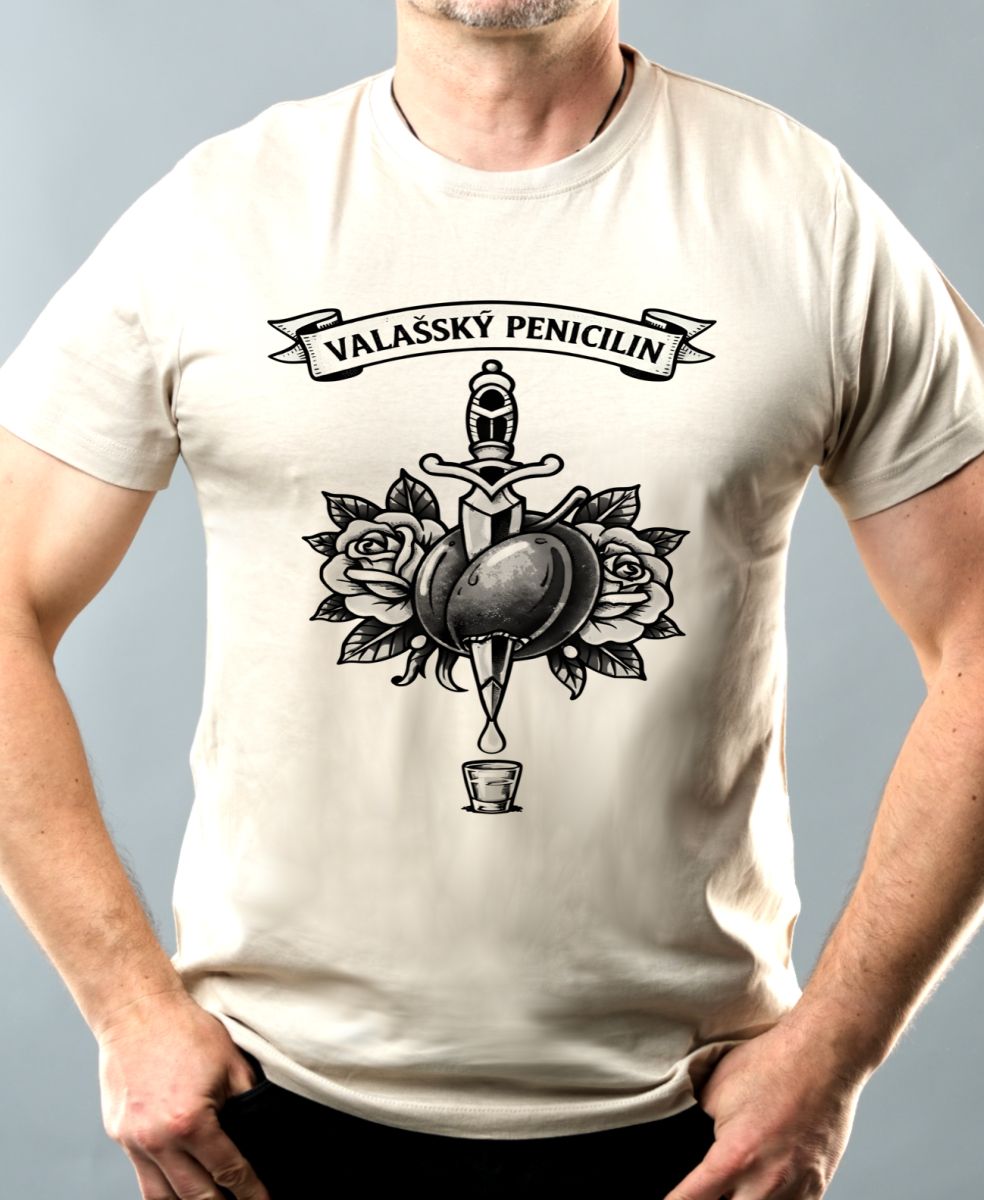 Valašský penicilin, černý potisk