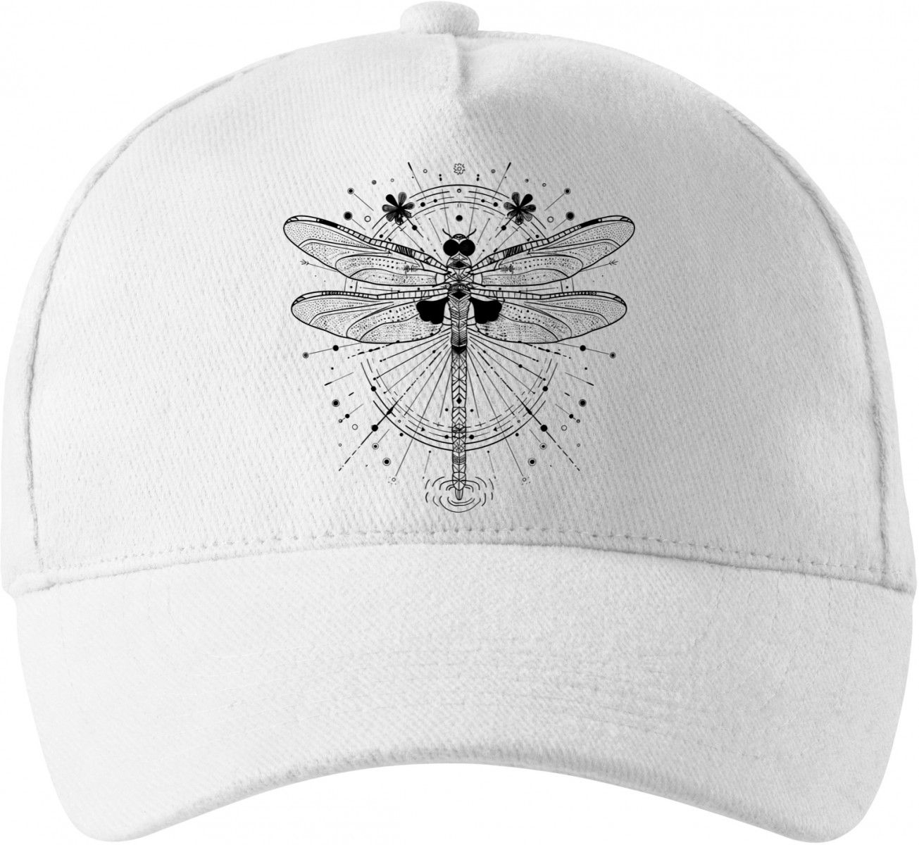 Vážka zářivá, černý potisk