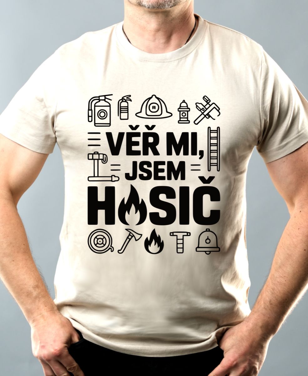 Věř mi, jsem hasič, černý tisk