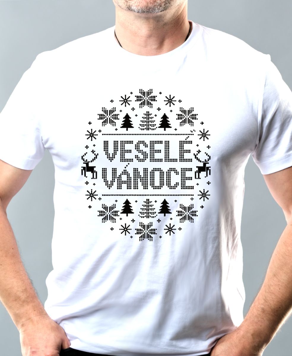 Veselé Vánoce, černý tisk