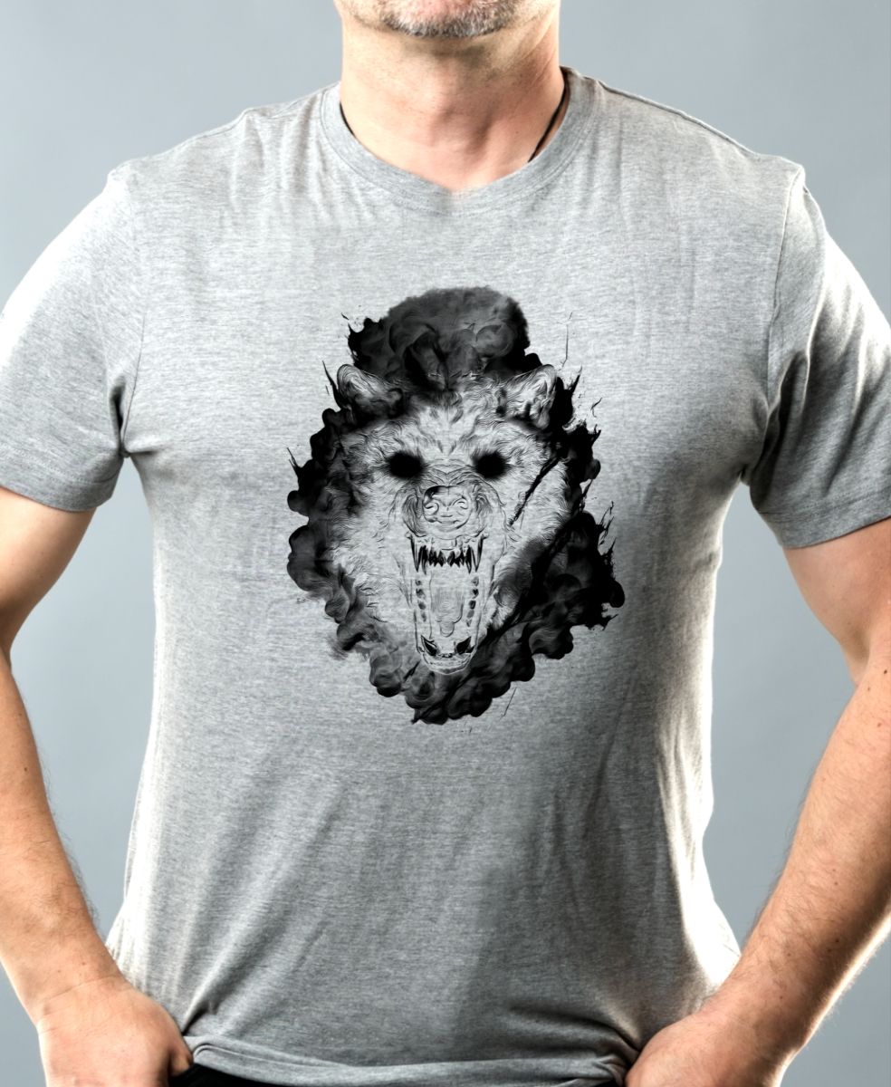 Vlčí kouř, černý potisk