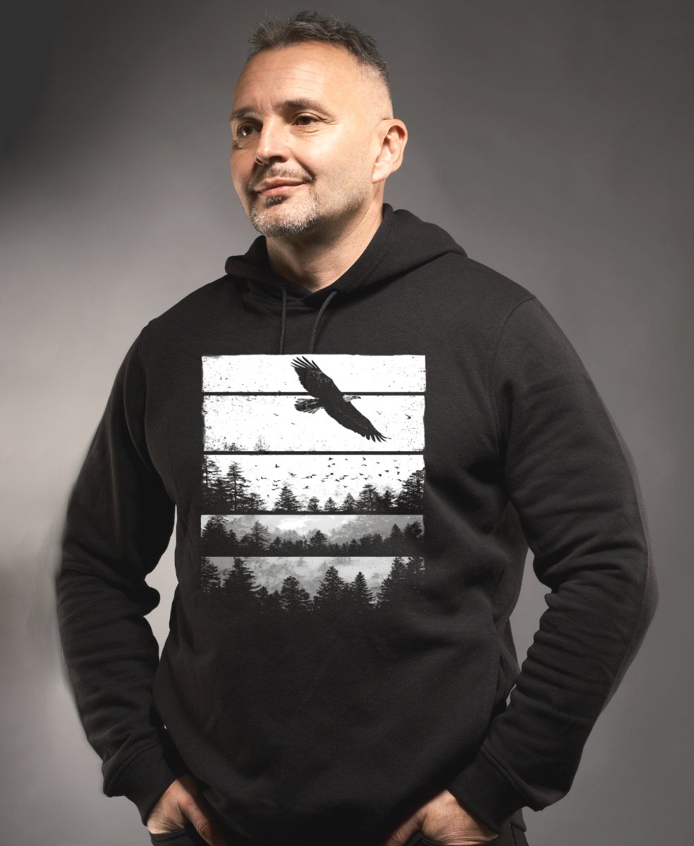 Volání divočiny, orel, bílý potisk