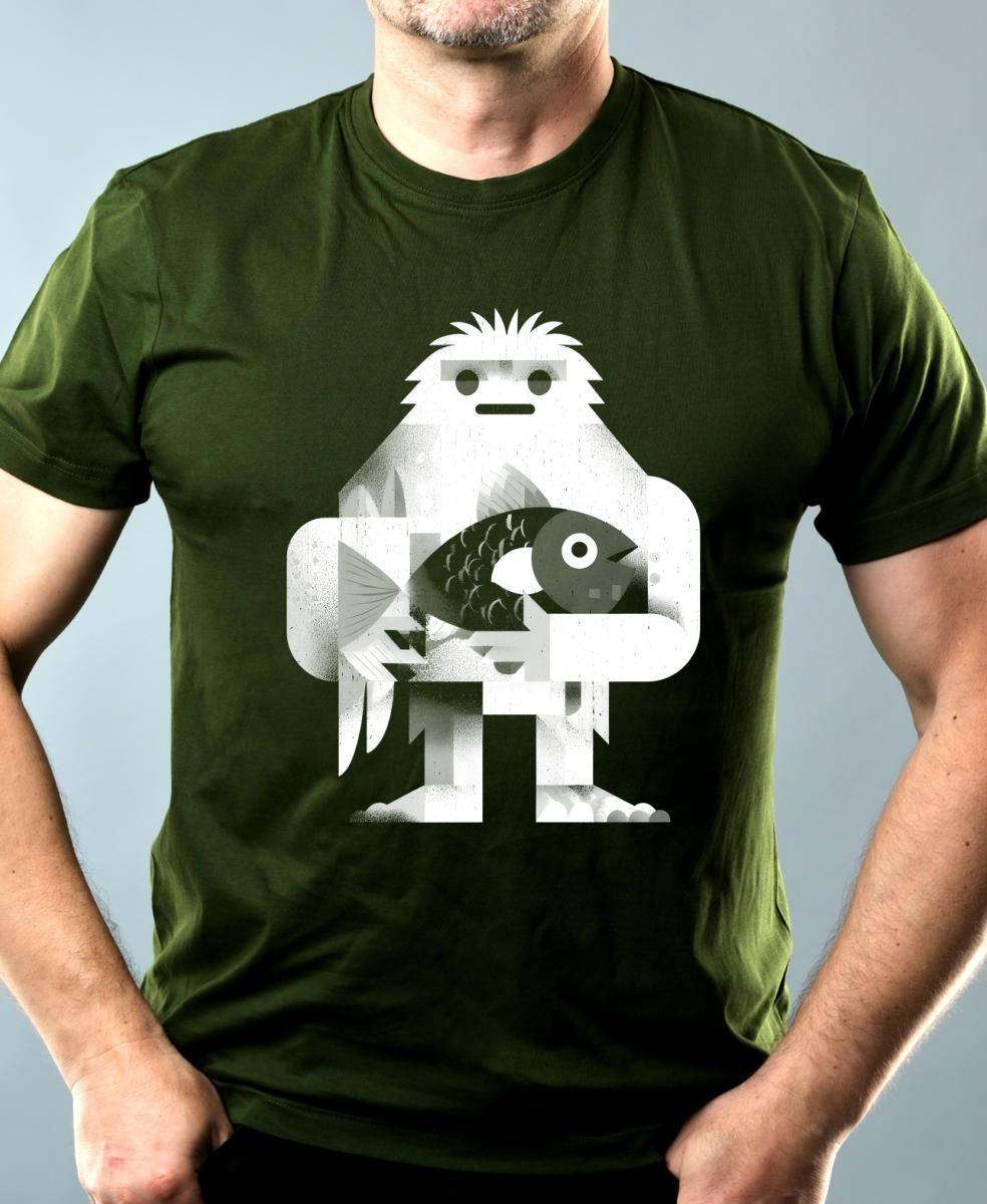 Yetiho úlovek, bílý potisk