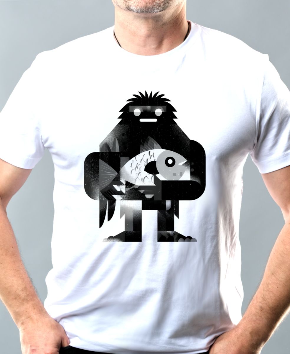 Yetiho úlovek, černý potisk