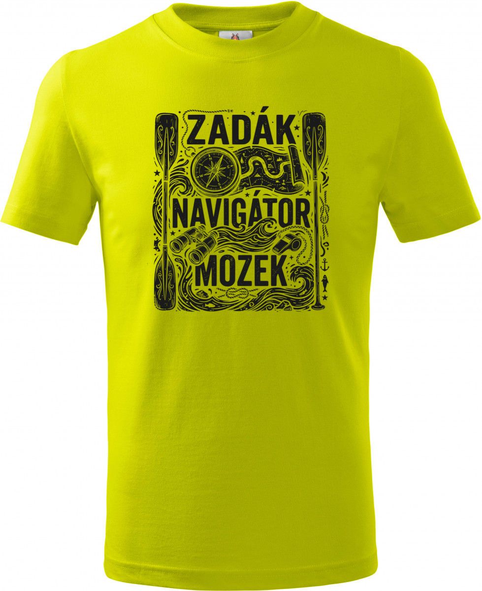 Zadák - navigátor a mozek, černý potisk