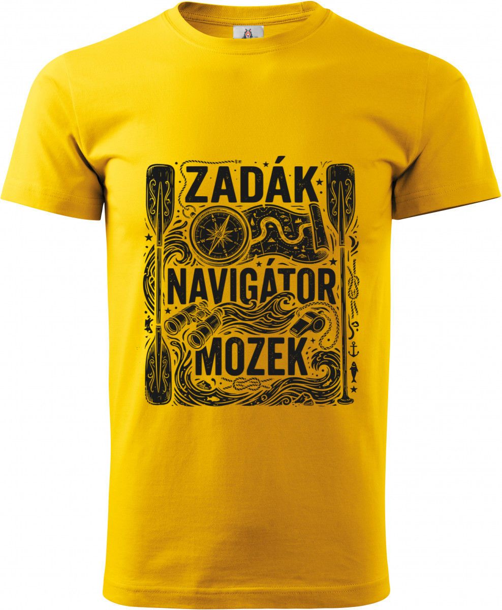 Zadák - navigátor a mozek, černý potisk