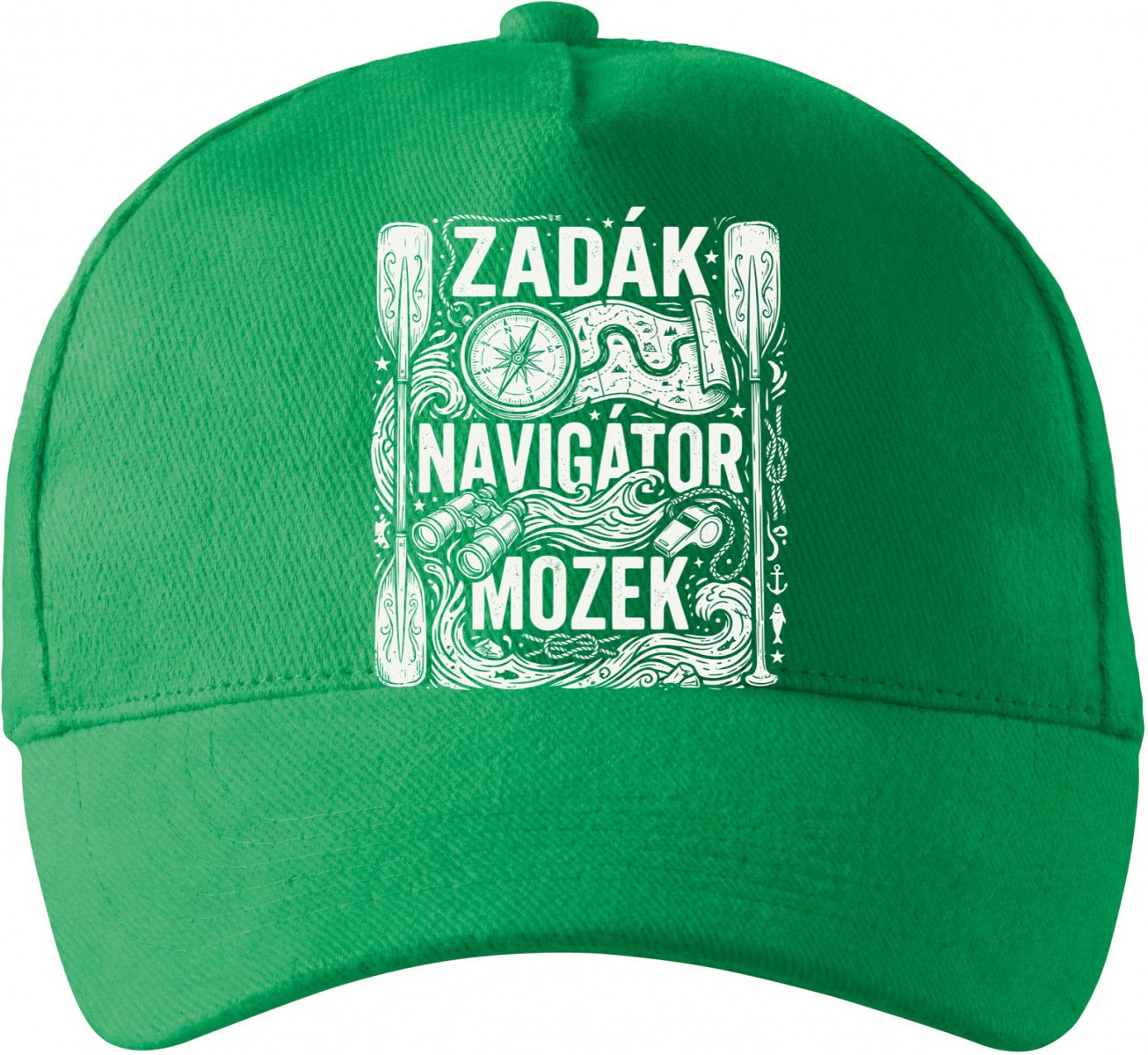 Zadák - navigátor a mozek,  bílý potisk