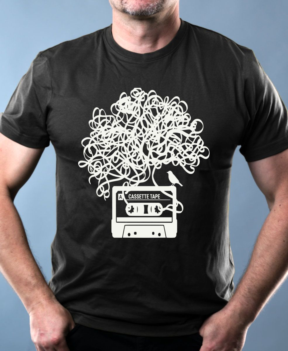 Zamotaná kazeta, bílý tisk