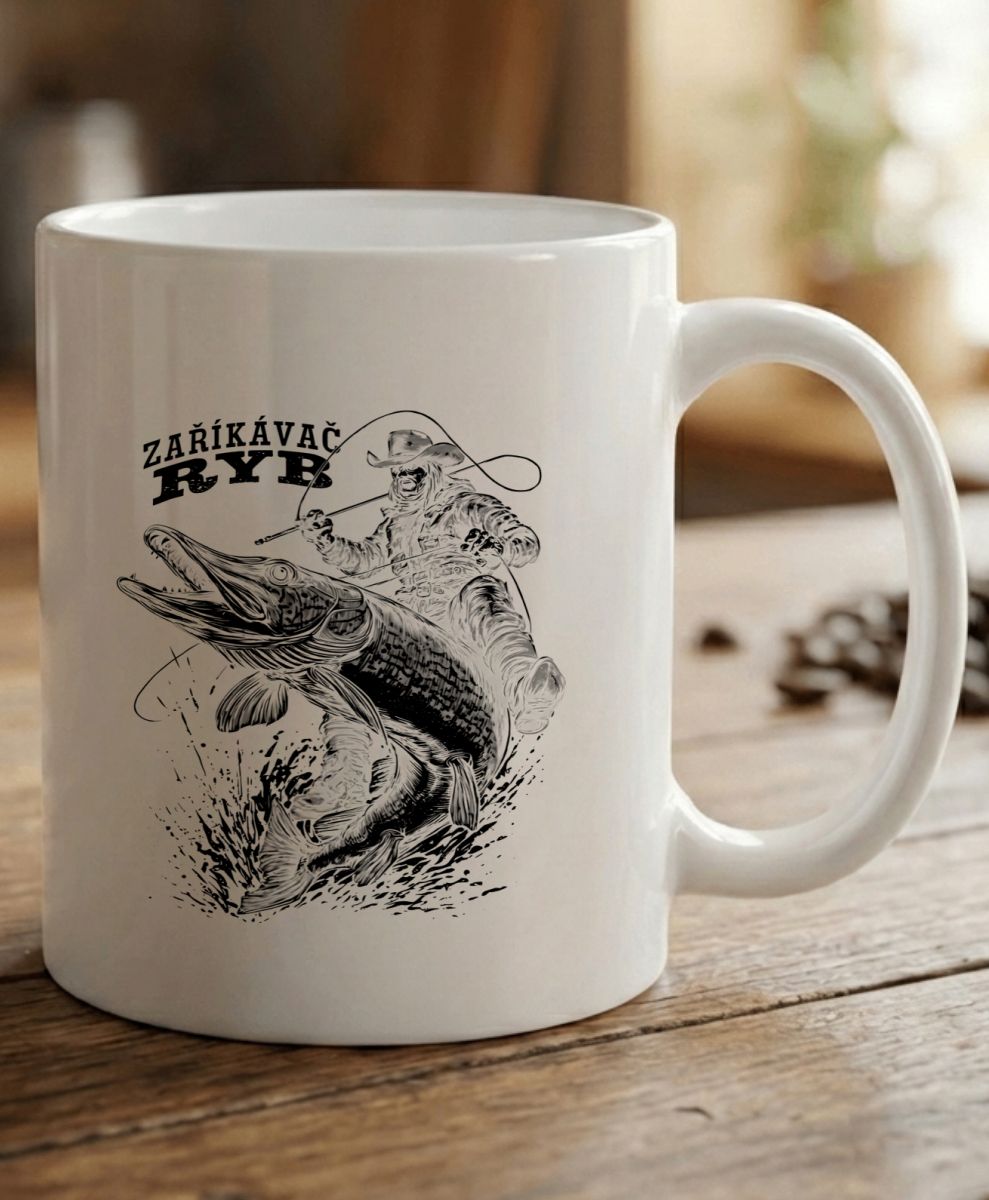 Zaříkávač ryb, černý potisk