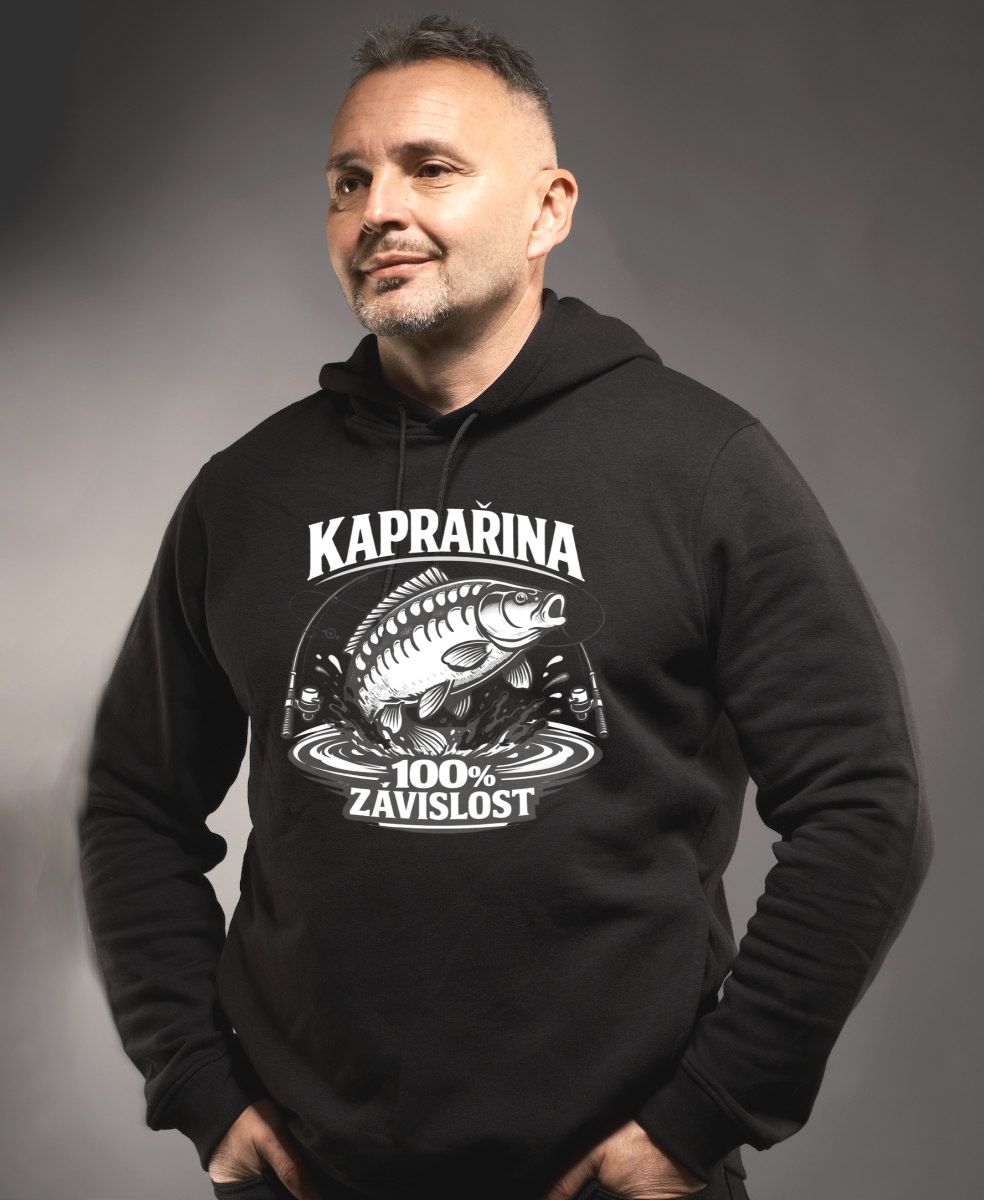 Závislost na kaprech, bílý potisk