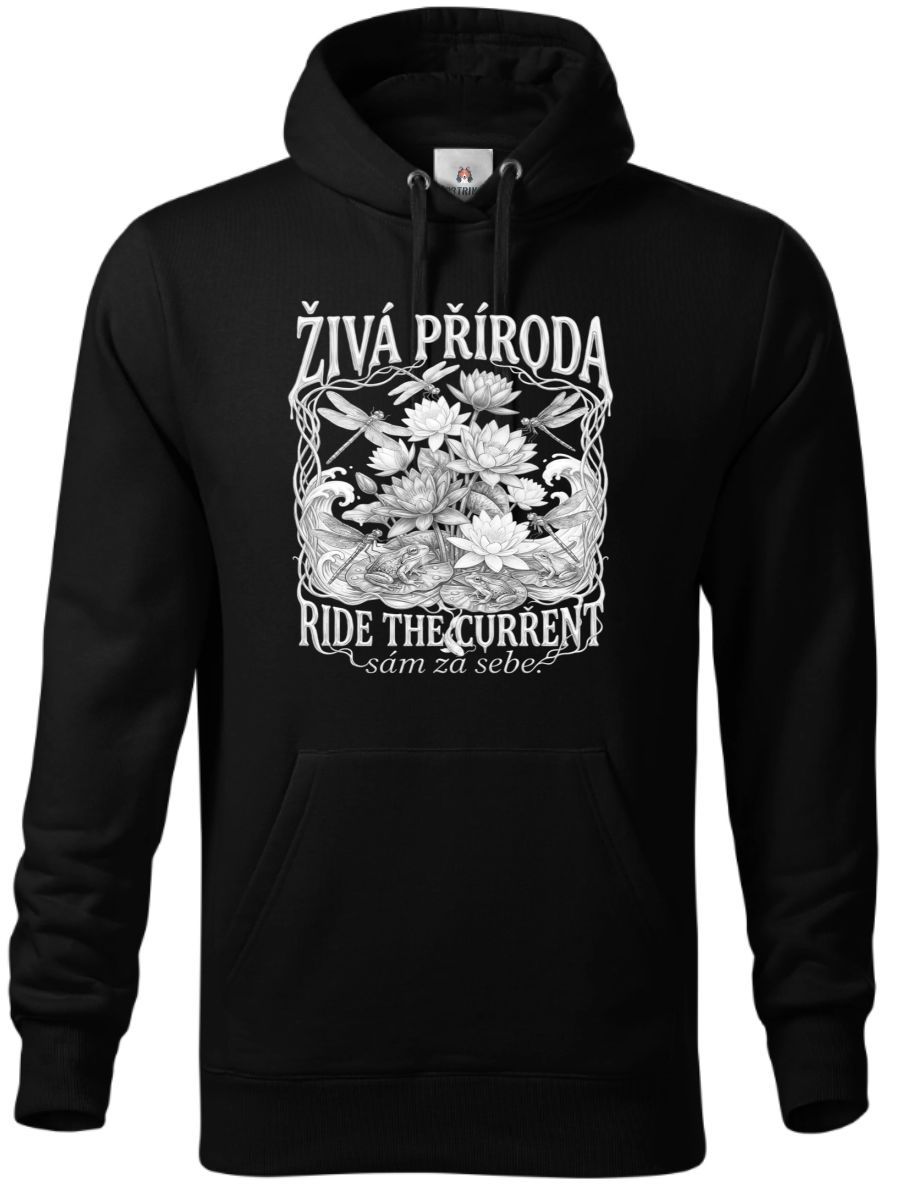 Živá příroda - Ride the current, bílý potisk