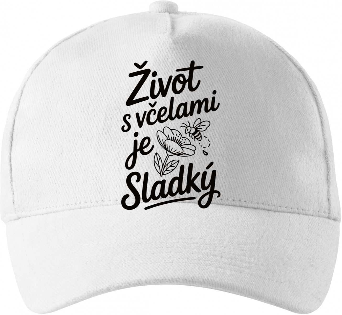 Život s včelami je sladký, černý potisk