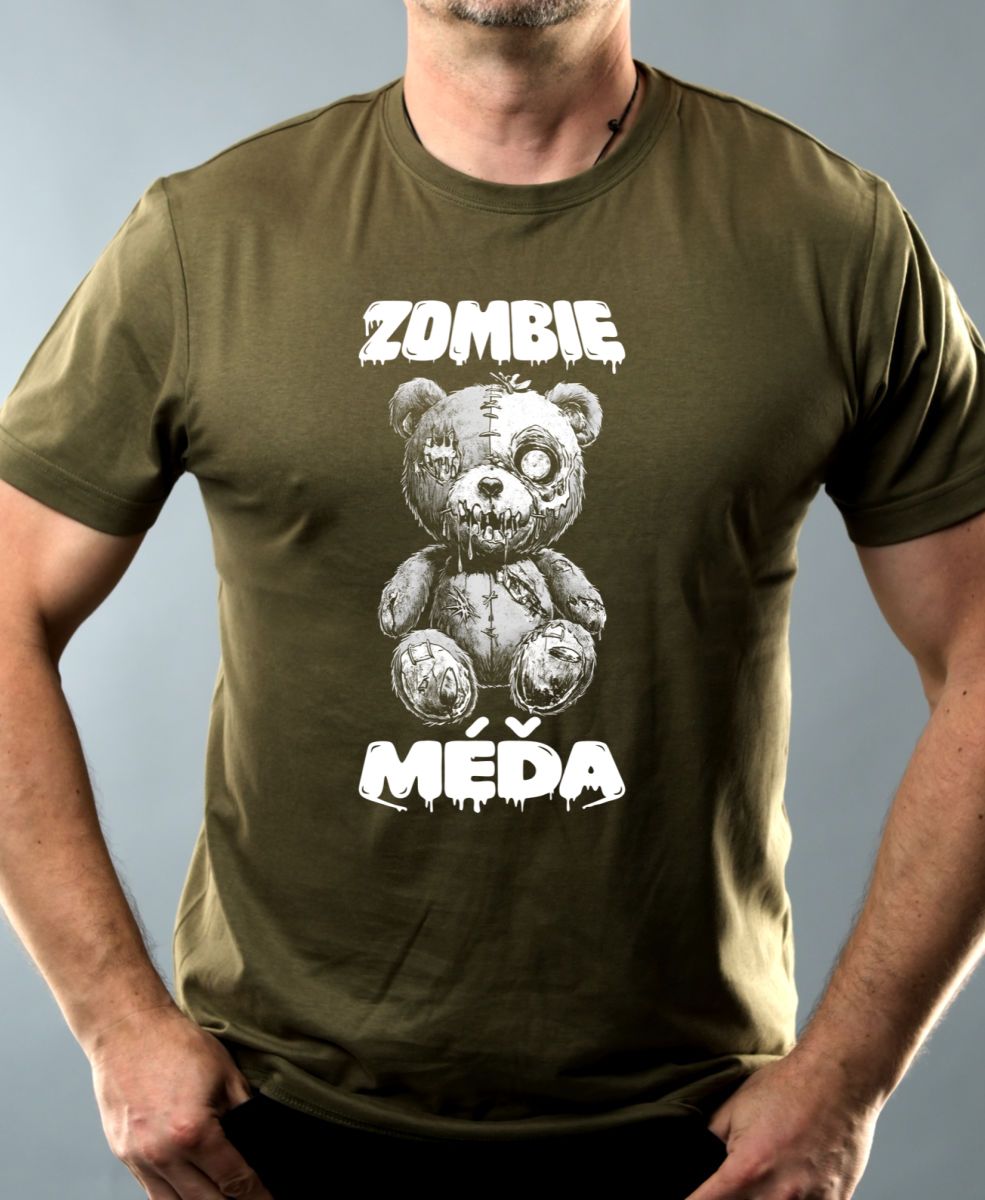 Zombie méďa, bílý potisk