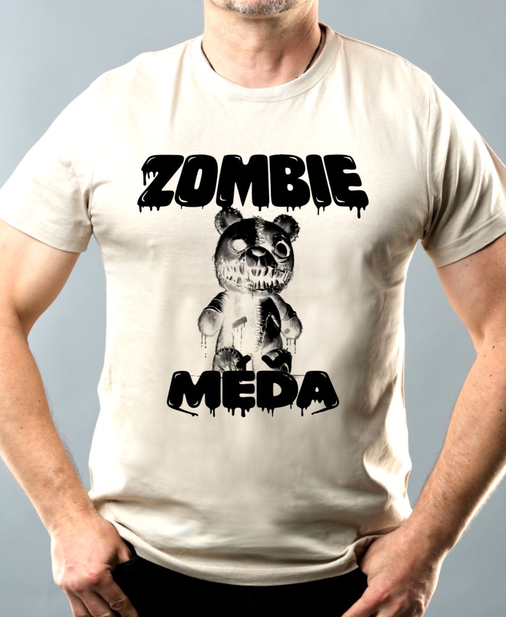 Zombie méďa, V2, černý potisk