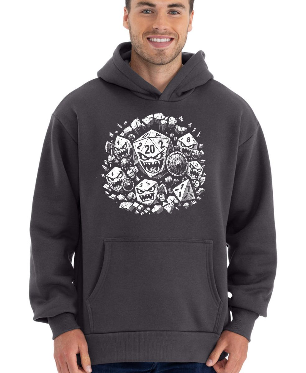 Zuřivé RPG kostky, bílý tisk