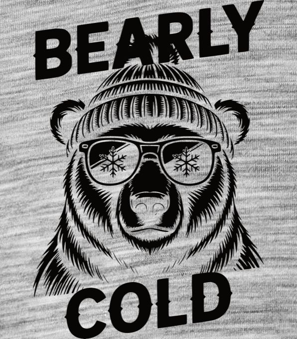 Bearly cold, černý potisk Bearly cold, černý potisk - Obrázek 2