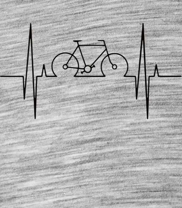 Biker puls, kolo, cyklista, černá v4