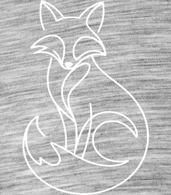 Divoká linie liška, bílý potisk Divoká linie liška, bílý potisk - Obrázek 2