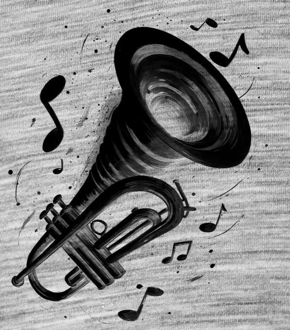 Fanfára osudu, trumpeta, černý tisk Fanfára osudu, trumpeta, černý tisk - Obrázek 2