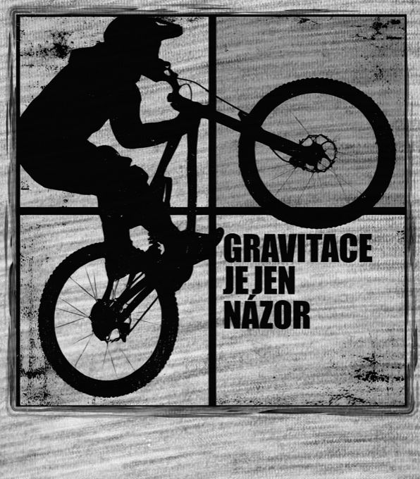 Gravitace je jen názor, černý tisk Gravitace je jen názor, černý tisk - Obrázek 2