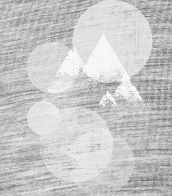 Horská geometrie, V1, bílý potisk Horská geometrie, V1, bílý potisk - Obrázek 2