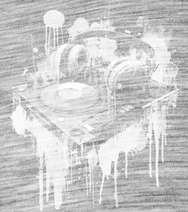 Hudební beat, bílý tisk Hudební beat, bílý tisk - Obrázek 2