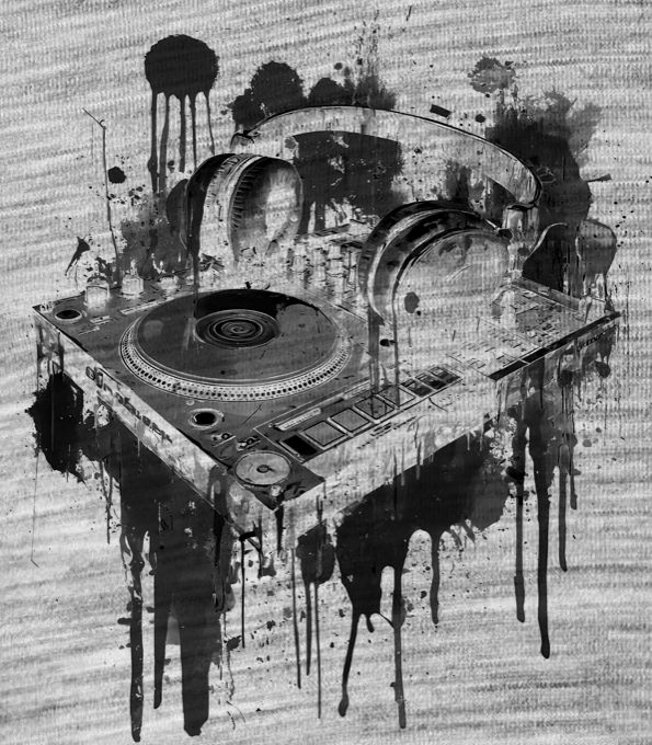 Hudební beat, černý tisk Hudební beat, černý tisk - Obrázek 2