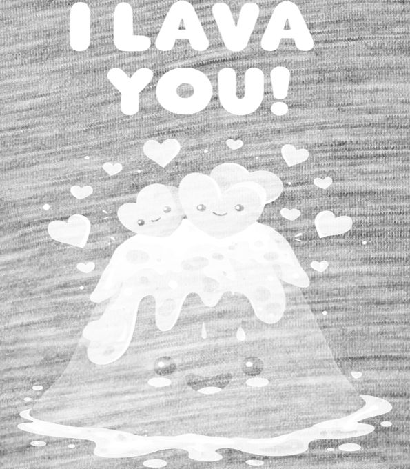 I Lava You, bílý tisk I Lava You, bílý tisk - Obrázek 2