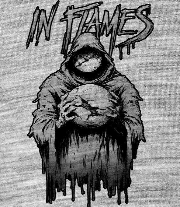 In Flames, černý tisk In Flames, černý tisk - Obrázek 2