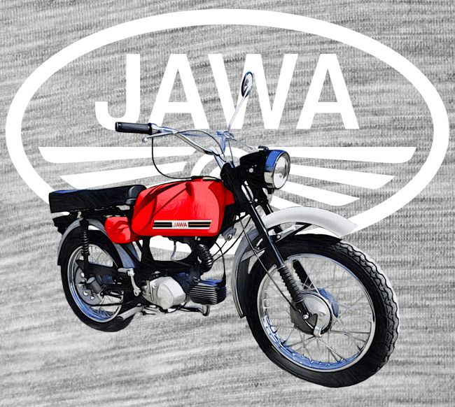 Jawa Mustang – červený – logo V4