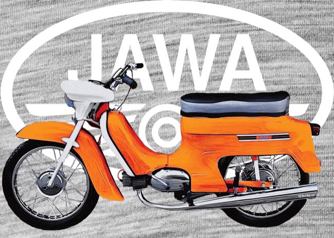 Jawa Pionýr – oranžový – logo V24