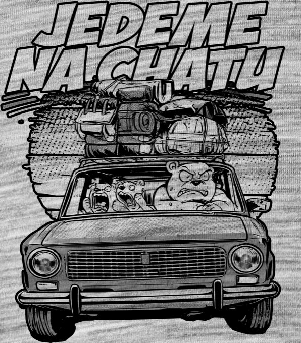 Jedeme na chatu, V1, černý tisk Jedeme na chatu, V1, černý tisk - Obrázek 2