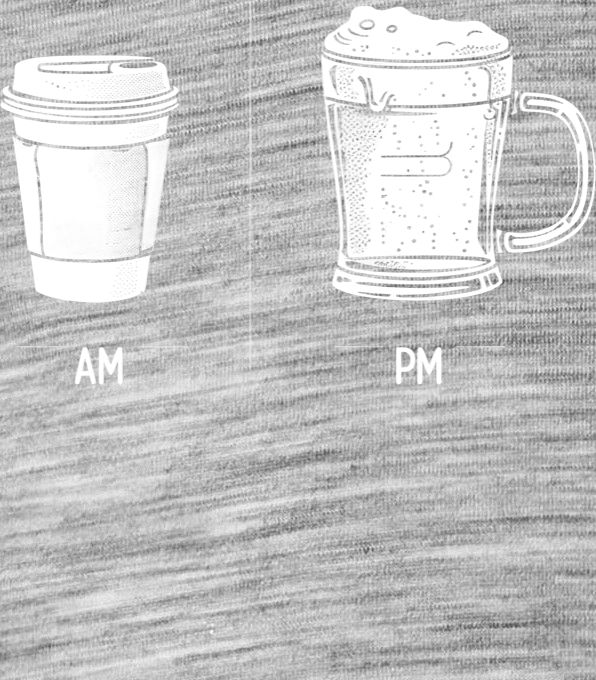 Káva & pivo – celý den, bílý tisk Káva & pivo – celý den, bílý tisk - Obrázek 2