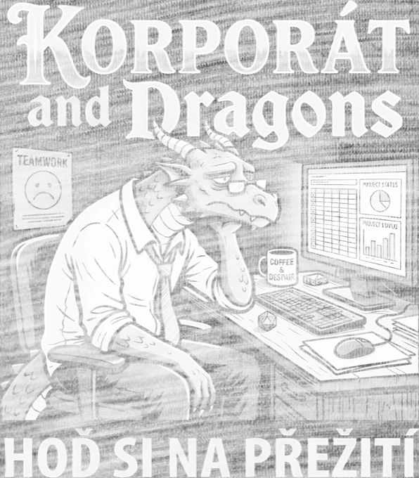 Korporát and dragons, bílý tisk Korporát and dragons, bílý tisk - Obrázek 2